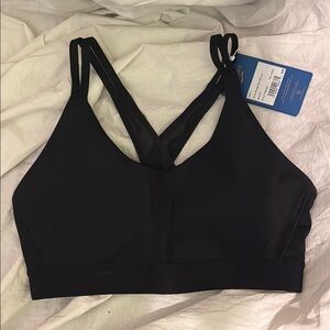 Brooks Black Sports Bra Racerback Design